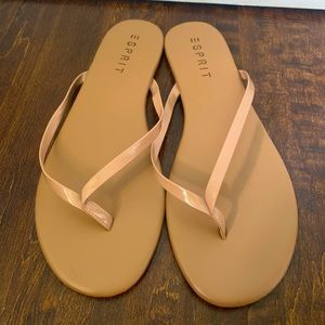 Nude flip flops